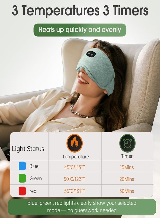 ProCIV Detachable Heated Eye Mask, Cordless Eye Mask for Dry Eyes & Puffiness, Algae Fiber Ultra-Soft Nose Bridge Light-Block for Deeper Sleep – Graphene Layer Warm Compress & Cold Pack,Travel Essentials - Image 2